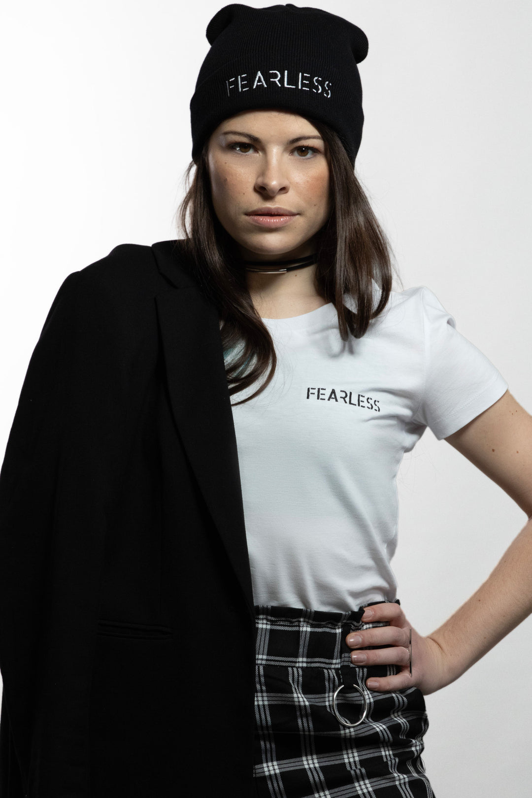 T-shirt blanc écologique femme FEARLESS